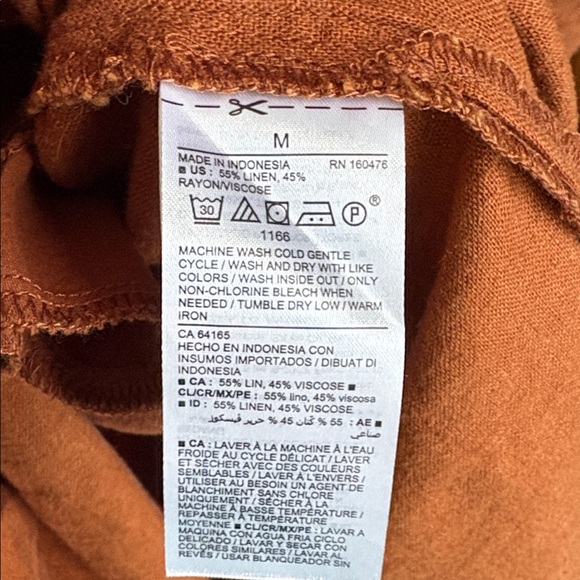 NWT Old Navy Waist-Defined Linen-Blend Tie-Belt Shirt Dress - Picture 4 of 7